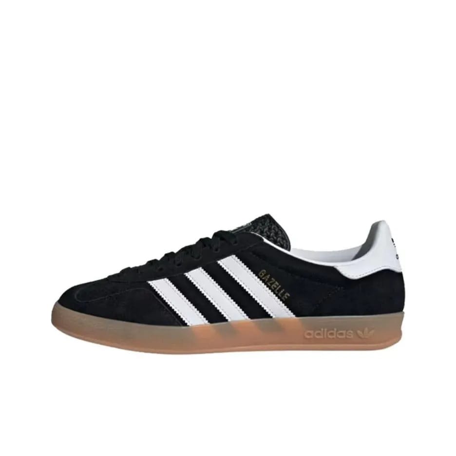 Adidas Shoes Gazelle - アディダス オリジナルス ガゼル インドア スエード。快適で汎用性の高いローカットスニーカー。ユニセックス。ブラックとホワイト。 JI2060