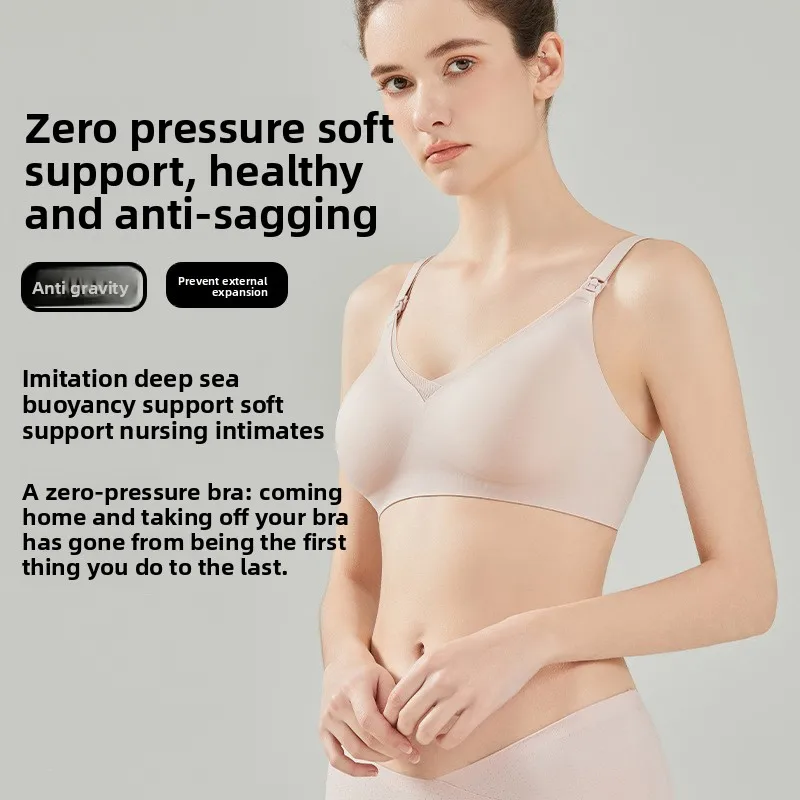 Nursing Bra Sleep - ナイロン製マタニティ授乳ブラ、産後垂れ下がり防止サポート、授乳用下着、シームレススリープタンク、キャミソール