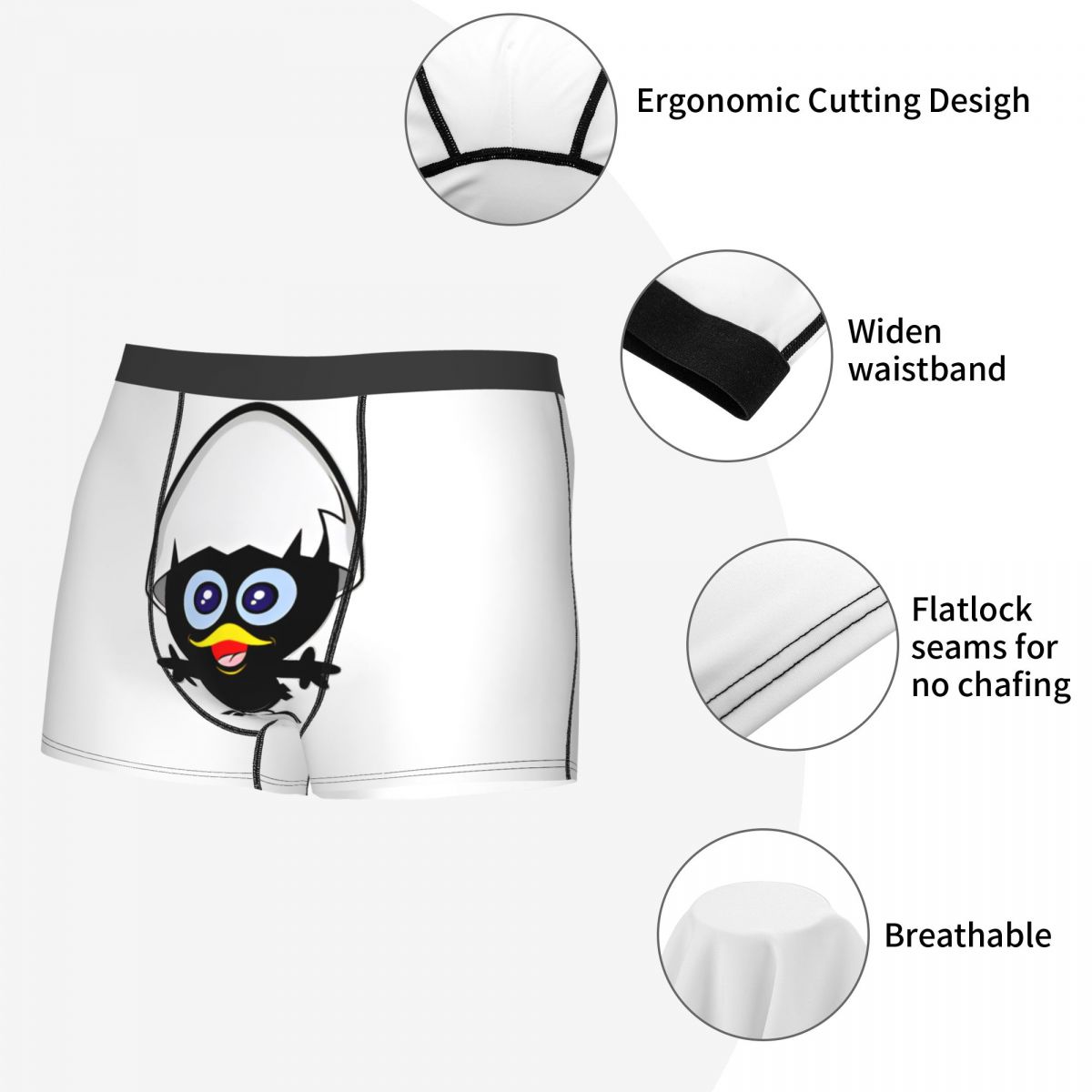 男性クールカリメロブラックチキン漫画コミック下着ボクサーブリ - Boyshort Underwear のレビューと価格