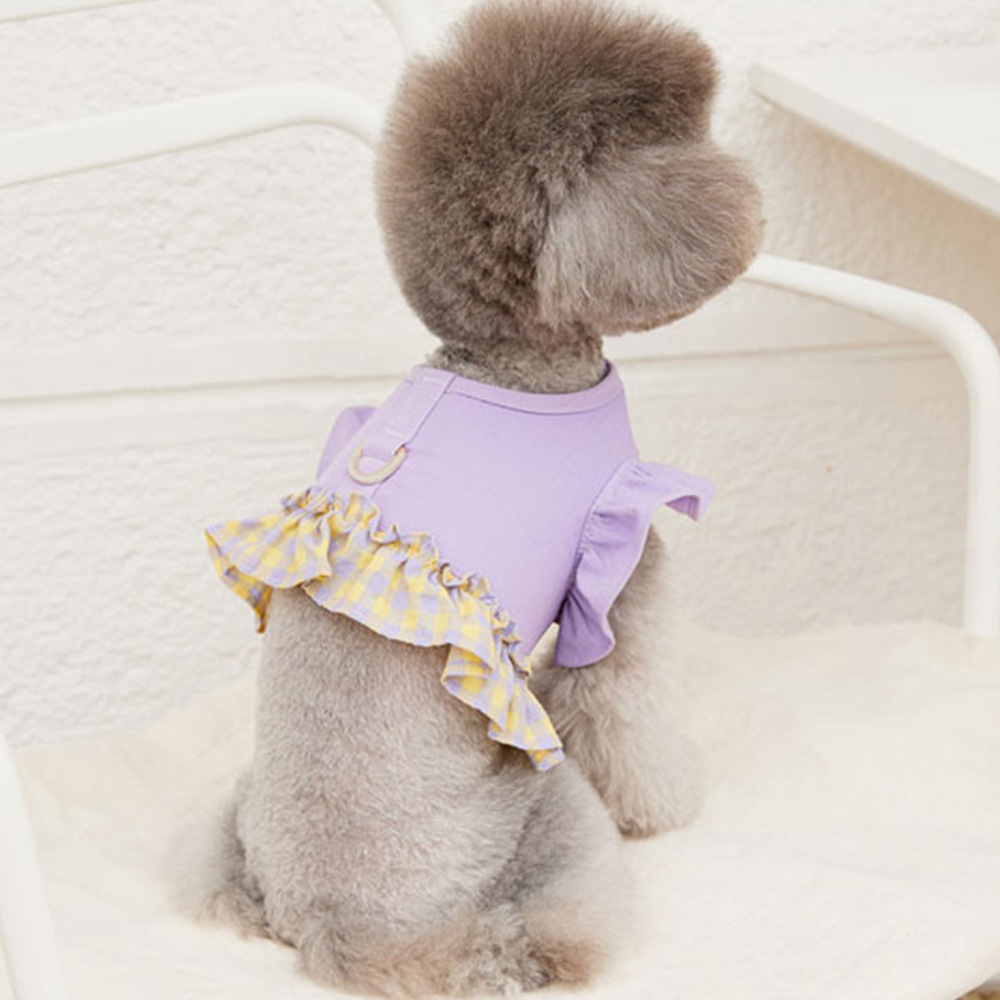 犬のカラーコントラスト牽引ロープペット楽しいレースショートベ - Lace Teddy Lingerie のレビューと価格