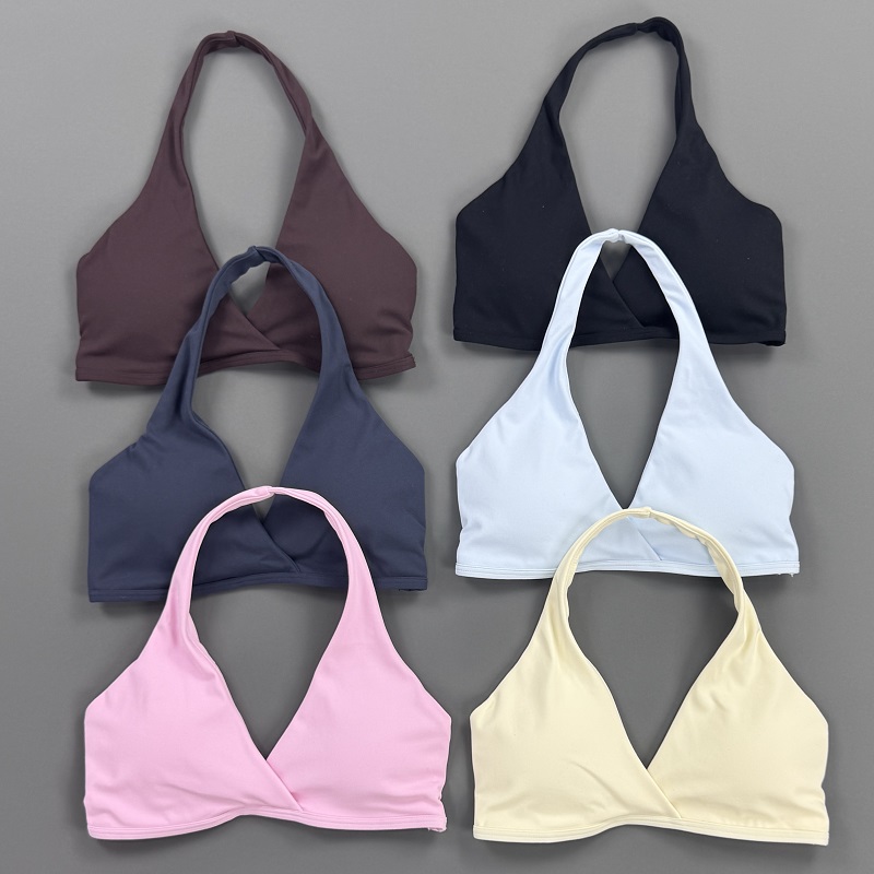 ジムトップ レディース ホルターネック スポーツブラ フロン - Sports Bra High Impact のレビューと価格